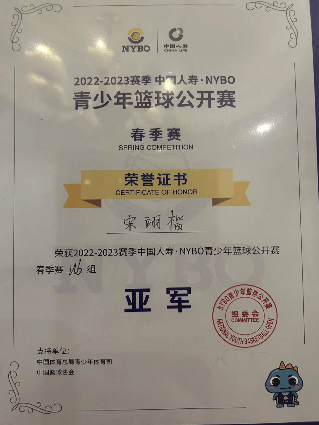 大学生篮球明星荣获荣誉，为校园体育增添新面貌的简单介绍